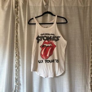 Rolling Stones white tank